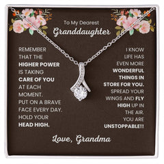 Alluring Beauty Necklace for Granddaughter, Jewelry Gift That Symbolizes Endless Love, Alluring Beauty Necklace, To My Beautiful Granddaughter