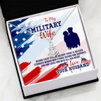 To My Military wife Gift from Husband - Anchor Pendant Necklace