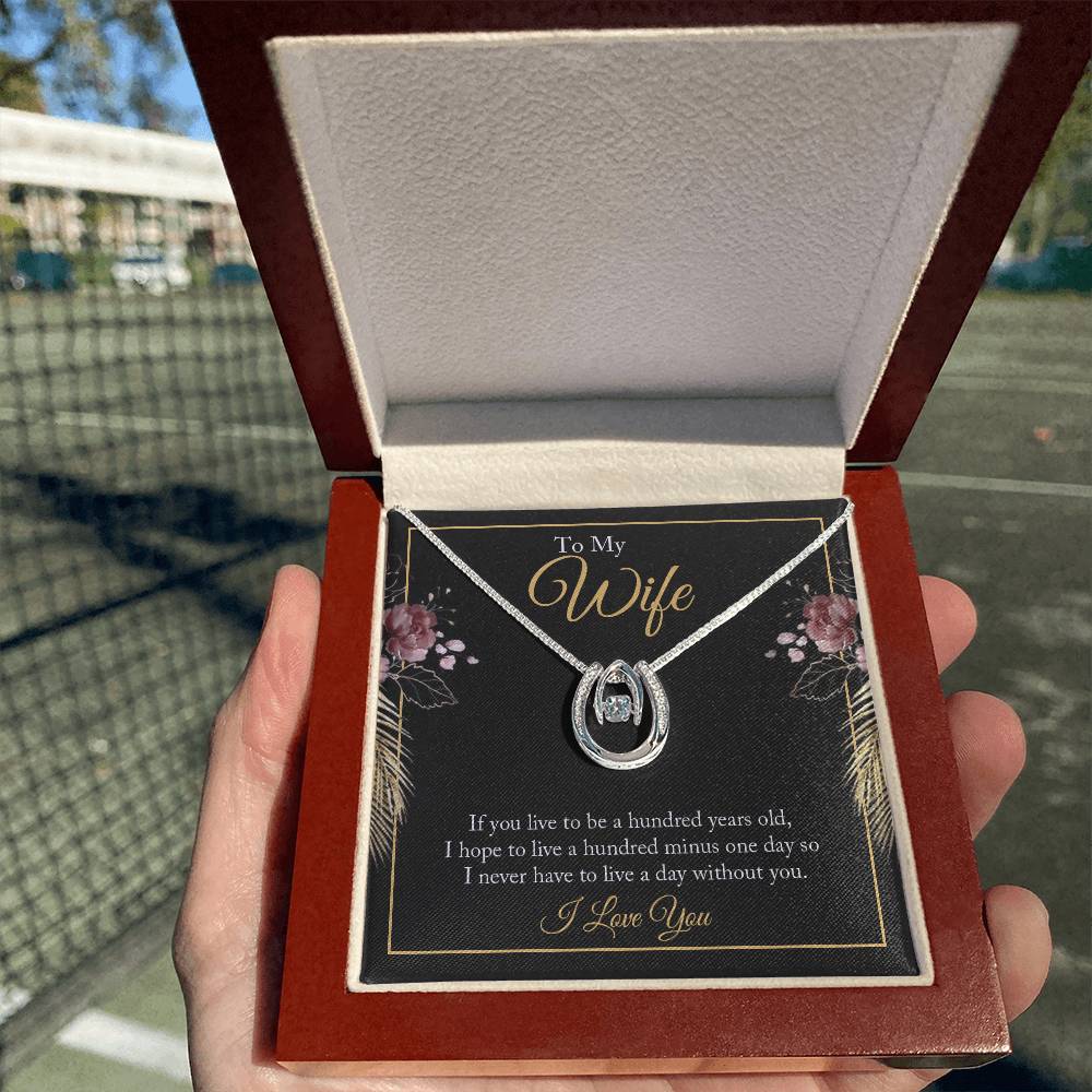 Valentine’s Day Gift for Wife - Emotional Jewelry from Husband for Anniversary Too - Lucky In Love Necklace