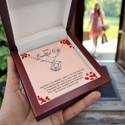 To My Wife Necklace - Emotional Love Gift from Husband for Birthday & Valentine’s Day - Crown Pendant Necklace