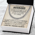 Cuban Link Chain for Him - Husband Birthday & Anniversary Gift from Wife