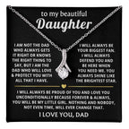 To My Daughter Necklace - Sentimental Birthday Gift from Dad, Meaningful Jewelry for Milestones & Holidays - Alluring Beauty Necklace
