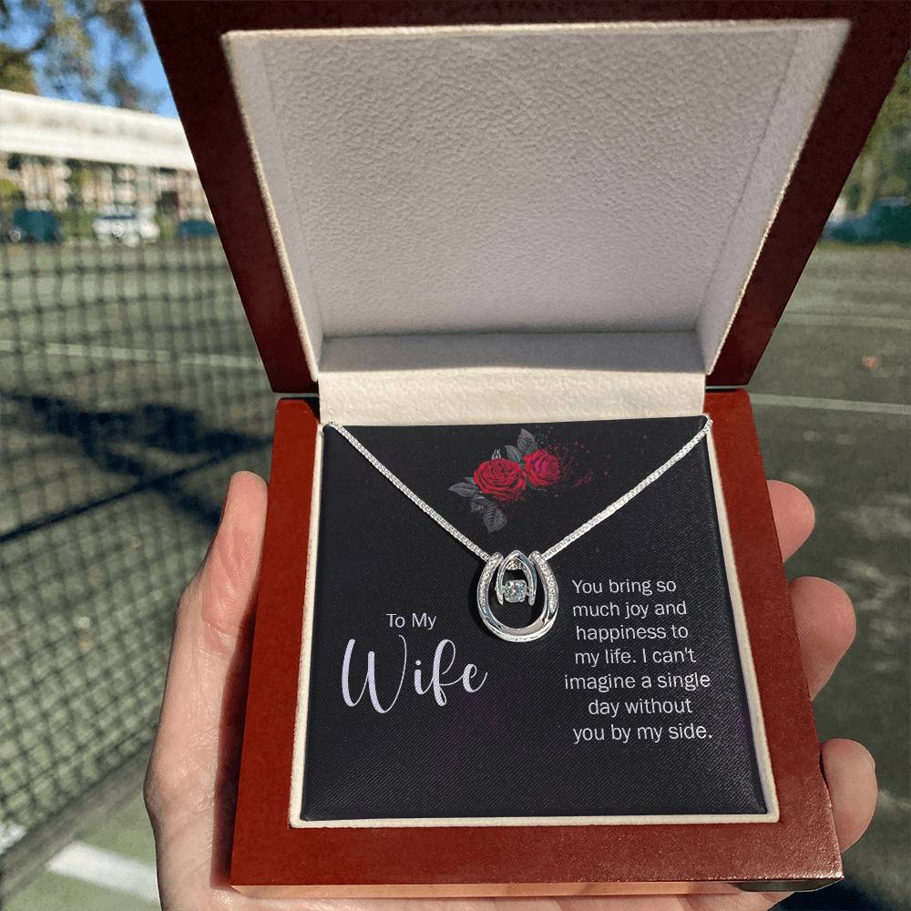 Sentimental Gift for Wife - Emotional Husband-to-Wife Jewelry for Birthday, Christmas & Valentine’s Day - Lucky In Love Necklace