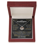 To My Granddaughter Necklace – Granddaughter Jewelry for Graduation and Birthday from Grandpa – Crown Pendant Necklace