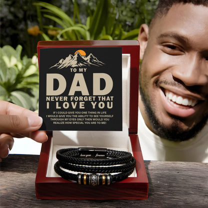 To My Dad - Never forget that I love you - Love You Forever Bracelet