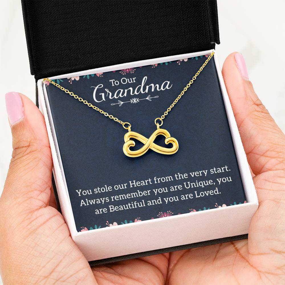To Our Grandma Necklace - You stole our heart from the very start - Endless Love Necklace