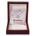 I Love You Grandma Gift from Grandkids - Love Knot Necklace