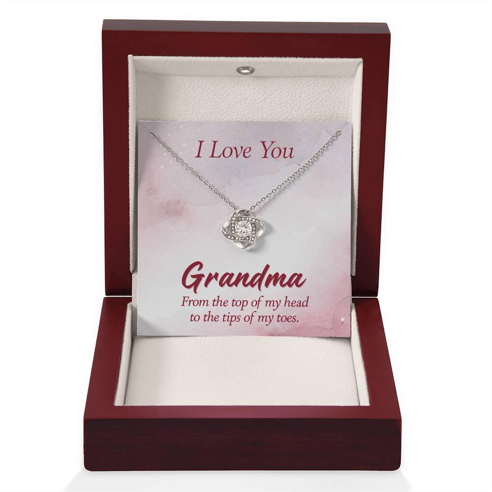 I Love You Grandma Gift from Grandkids - Love Knot Necklace