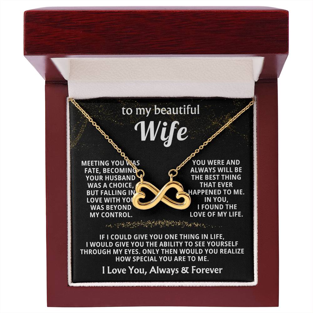 Best Gift for Wife from Husband - Emotional Love Jewelry for Birthday, Valentine’s Day, Anniversary & Christmas - Endless Love Necklace