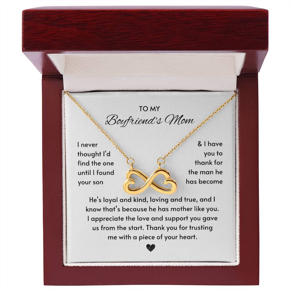 Heartfelt Gift for Boyfriend's Mom - I never thought I'd find the one until I found your son - Endless Love Necklace