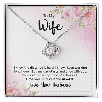 Wife Gift from Husband - Meaningful Jewelry for Valentine’s Day & Special Occasions - Love Knot Necklace