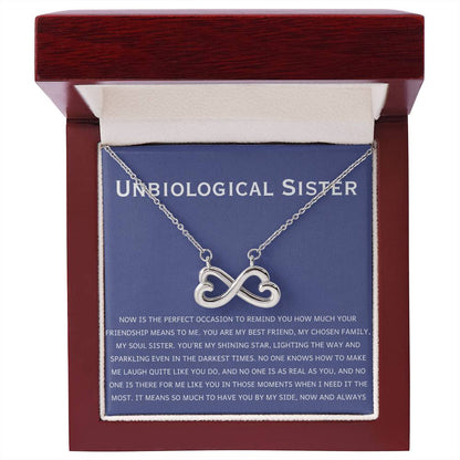 Unbiological Sister Necklace - Gift for Bonus Sister - Endless Love Necklace