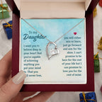 To My Daughter Necklace – Daughter Gift for Birthday, Graduation Achievements – Forever Love Necklace