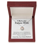 Future Wife Jewelry Gift - Long Lasting Romantic Necklace for Celebrating Love & Upcoming Marriage - Crown Pendant Necklace