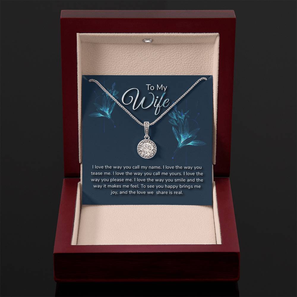 To My Wife Necklace - Loving Husband Gift, Meaningful Jewelry for Anniversary, Christmas & Valentine’s Day - Eternal Hope Necklace