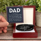 Dad - You are the beating of my heart - Men's Cross Bracelet