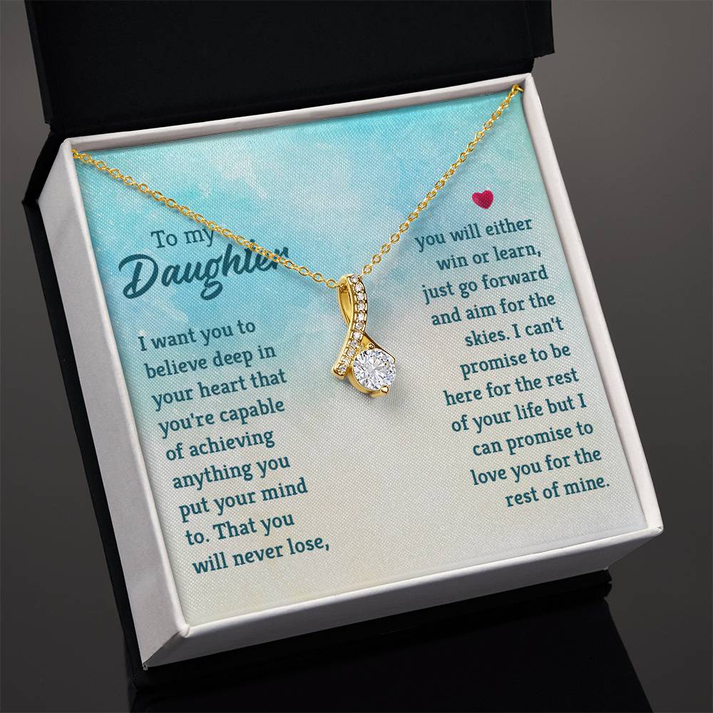 To My Daughter Necklace – Holiday Gift for Daughter Graduation – Alluring Beauty Necklace
