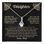 To My Daughter Necklace - I will always be your biggest fan - Gift for Daughter from Dad - Alluring Beauty Necklace