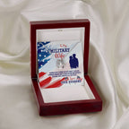 To My Military Wife Necklace - Perfect Gift from Husband for Birthday, Christmas & Valentine’s Day - Lucky In Love Necklace
