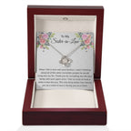 To My Sister In Law Necklace - Gift for Bonus Sister - Love Knot Necklace