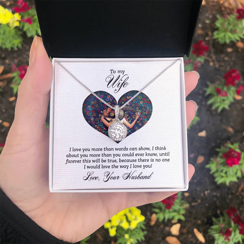 To My Wife Necklace - Perfect Gift for Wife from Husband, Romantic Jewelry for Birthday & Valentine’s Day - Eternal Hope Necklace