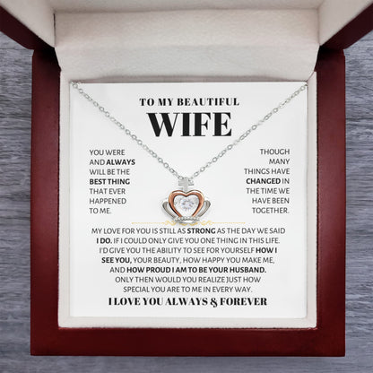 To My Wife Necklace - Emotional Valentine’s Day Gift from Husband - Crown Pendant Necklace