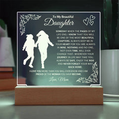 Personalized Acrylic Gift For Daughter, Loving Mother’s Day Keepsake, Custom Home Decor Piece, To My Daughter