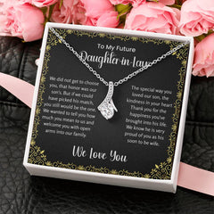 Bonus Daughter Necklace, Jewelry Gift with Meaningful Family Note, To My Bonus Daughter
