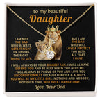 To My Daughter Necklace - Everyday Love Jewelry Gift from Dad for Daughter’s Birthday & Just Because - Alluring Beauty Necklace
