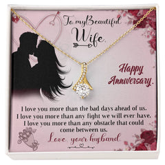 Anniversary Necklace, Thoughtful Gift for Her, Celebrate Love, Special Memories & Forever Promises, To My Beautiful Wife