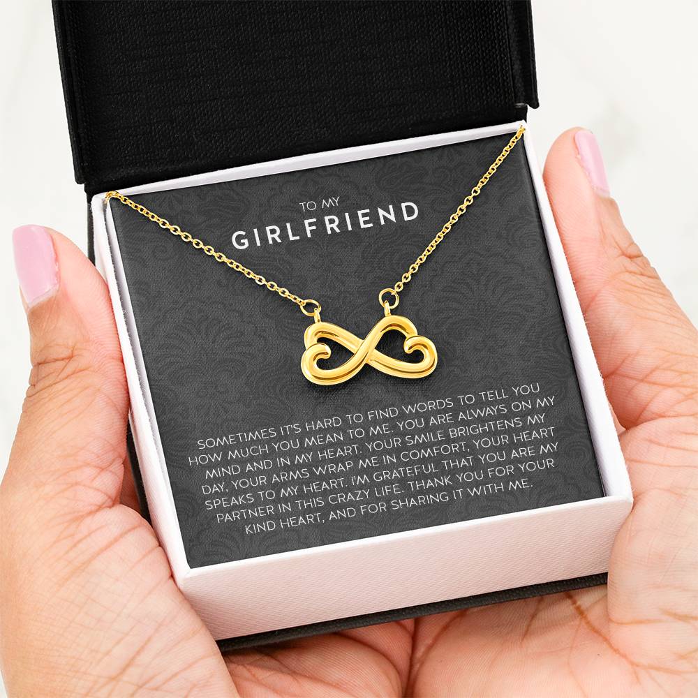 To My Girlfriend Necklace - Romantic Jewelry Gift for Christmas, Valentine’s Day & Surprises - Endless Love Necklace