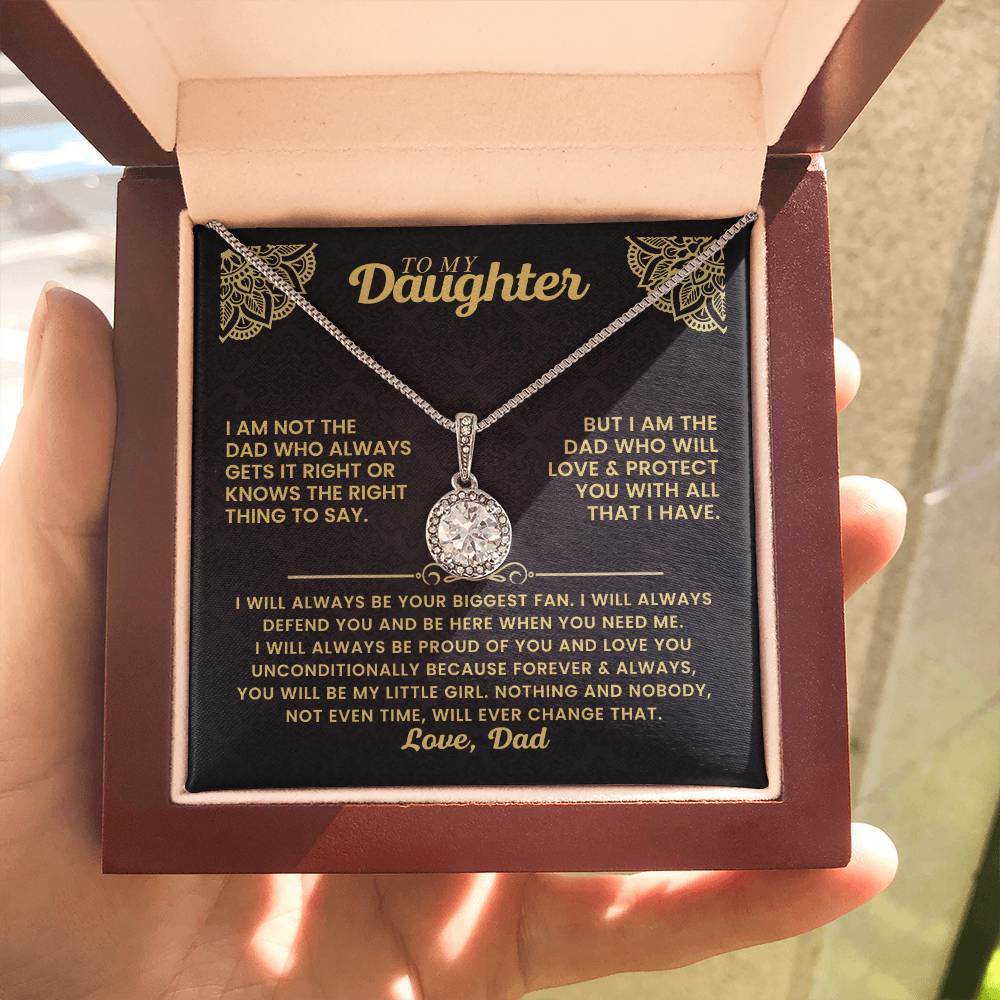 To My Daughter Necklace - I will always be your biggest fan - Gift for Daughter from Dad - Eternal Hope Necklace