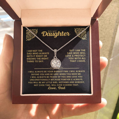To My Daughter Necklace - I will always be your biggest fan - Gift for Daughter from Dad - Eternal Hope Necklace