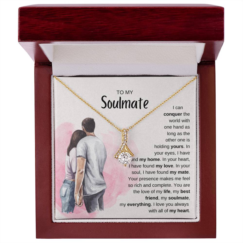 To My Soulmate Necklace - Perfect Gift for Romantic Celebrations & Appreciation Days - Alluring Beauty Necklace
