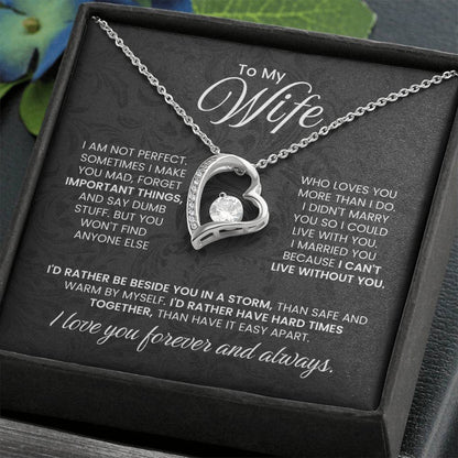To My Wife - I Can't Live Without You - Necklace Gift Set