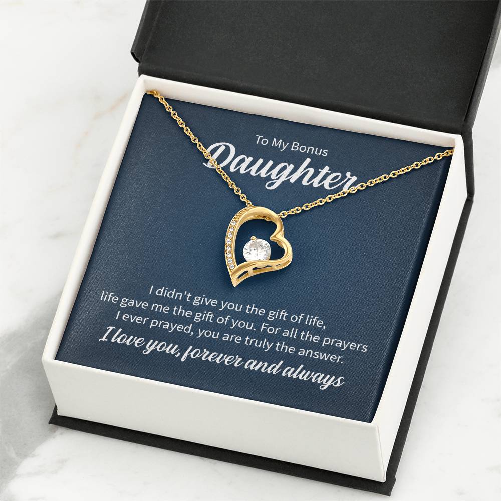 To My Daughter Necklace – Daughter Jewelry Gift for Graduation & Christmas – Forever Love Necklace