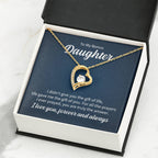 To My Daughter Necklace – Daughter Jewelry Gift for Graduation & Christmas – Forever Love Necklace