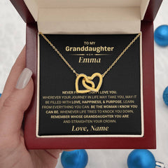 Classic Necklace Gift for Granddaughter, Jewelry Keepsake With Timeless Meaning, Interlocking Hearts Necklace, To My Beautiful Granddaughter