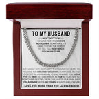 To My Husband – Cuban Link Chain – Birthday & Anniversary Jewelry from Wife