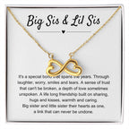 Big Sis & Lil Sis Gift - It's a special bond that spans the years - Gift for Sisters - Endless Love Necklace