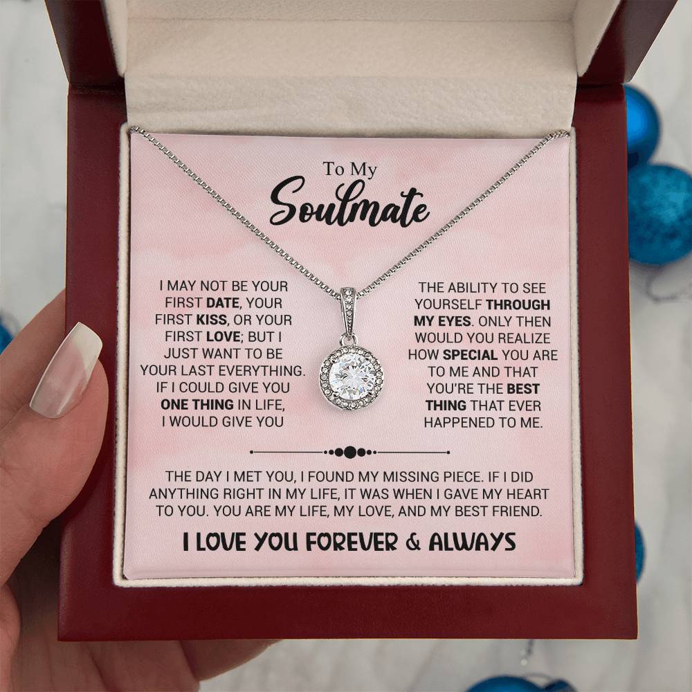 To My Soulmate Necklace - Soulmate Jewelry Gift for Valentine’s Day, Birthday & Romantic Celebrations - Eternal Hope Necklace