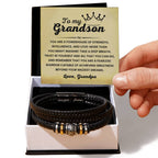 To My Grandson – Graduation, Holiday Gift from Grandpa – Love You Forever Bracelet