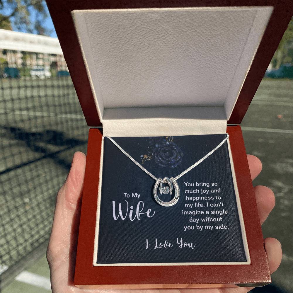 Wife Gift from Husband - Meaningful Jewelry for Valentine’s Day & Special Occasions - Lucky In Love Necklace