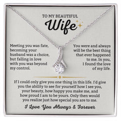 Stylish Mother’s Day Necklace, Meaningful Jewelry Gift, A Token Of Love And Appreciation, To My Beautiful Wife