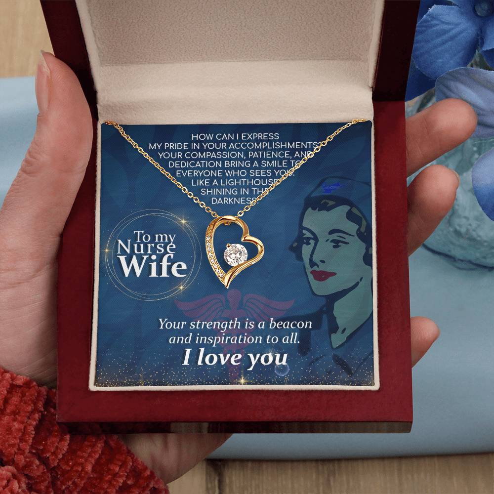 Cute Gift for Nurse Wife from Husband - Romantic Jewelry for Special Occasions - Forever Love Necklace