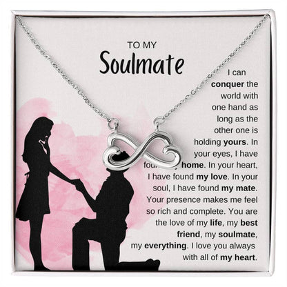 To My Soulmate Necklace - Unique Soulmate Gift for Her for Birthdays & Surprise Moments - Endless Love Necklace