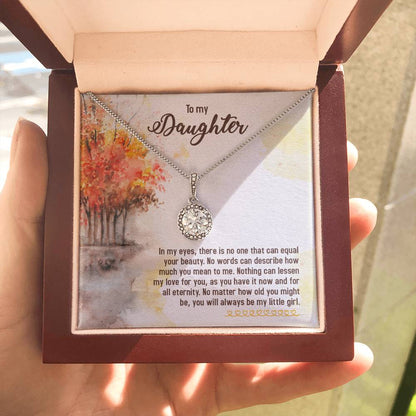 To My Daughter Necklace – Daughter Birthday & Graduation Jewelry Surprise – Eternal Hope Necklace