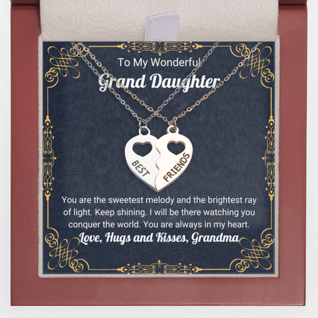 Granddaughter and Grandmother Necklace Set 