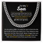 To My Son - I Believe in you - Chain Link Chain from Parents