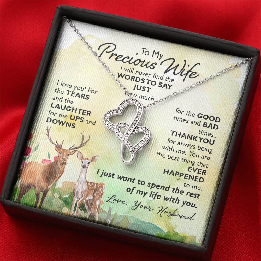 Wife Gift from Husband - Meaningful Jewelry for Valentine’s Day & Special Occasions - Heart-to-heart Pendant Necklace